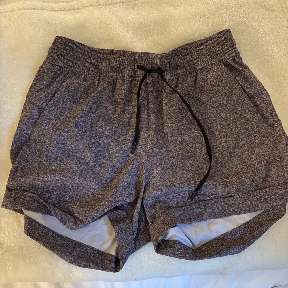 Lululemon Athletica Gray Athletic Shorts with Drawstring Waistband